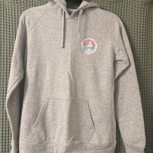 The North Face Gray Hoodie with Logo Patch